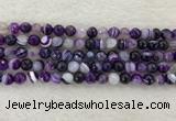 CAA2213 15.5 inches 8mm faceted round banded agate beads