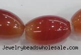 CAA223 15.5 inches 18*28mm rice red agate gemstone beads