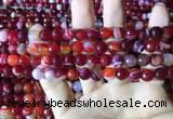 CAA2234 15.5 inches 8mm faceted round banded agate beads