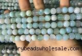 CAA2241 15.5 inches 8mm faceted round banded agate beads