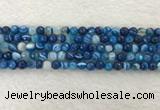 CAA2257 15.5 inches 6mm faceted round banded agate beads