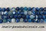 CAA2260 15.5 inches 12mm faceted round banded agate beads