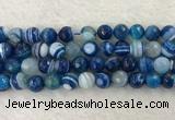 CAA2261 15.5 inches 14mm faceted round banded agate beads