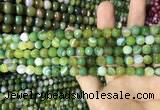 CAA2270 15.5 inches 4mm faceted round banded agate beads