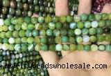 CAA2271 15.5 inches 6mm faceted round banded agate beads