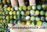 CAA2273 15.5 inches 10mm faceted round banded agate beads