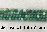 CAA2279 15.5 inches 8mm faceted round banded agate beads