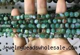 CAA2285 15.5 inches 4mm faceted round banded agate beads