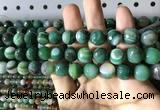 CAA2288 15.5 inches 10mm faceted round banded agate beads