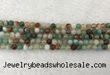 CAA2300 15.5 inches 4mm round banded agate gemstone beads