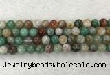 CAA2303 15.5 inches 10mm round banded agate gemstone beads