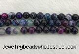 CAA2315 15.5 inches 12mm round banded agate gemstone beads