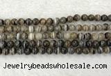 CAA2317 15.5 inches 8mm round banded agate gemstone beads