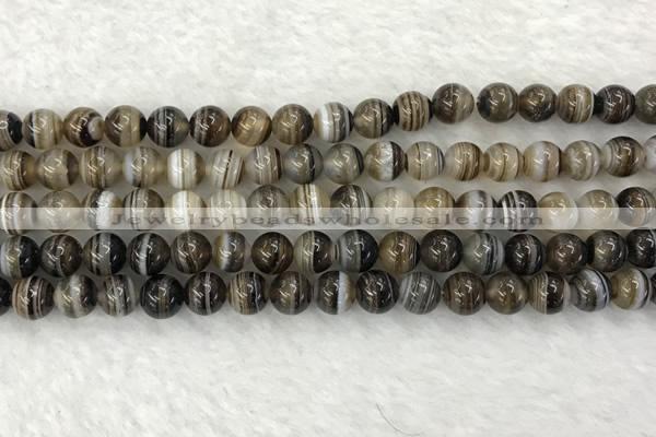 CAA2317 15.5 inches 8mm round banded agate gemstone beads