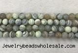 CAA2319 15.5 inches 10mm round banded agate gemstone beads