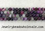 CAA2323 15.5 inches 10mm round banded agate gemstone beads