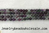 CAA2330 15.5 inches 6mm round banded agate gemstone beads