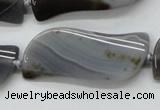 CAA236 15.5 inches 18*46mm marquise grey line agate beads