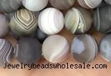 CAA2392 15.5 inches 6mm round matte Botswana agate beads wholesale