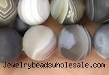 CAA2394 15.5 inches 10mm round matte Botswana agate beads wholesale