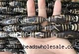 CAA2716 15.5 inches 14*38mm - 16*43mm rice tibetan agate dzi beads