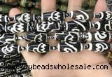 CAA2729 15.5 inches 10*24mm - 11*25mm rice tibetan agate dzi beads