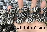 CAA2734 15.5 inches 14*21mm - 16*22mm drum tibetan agate dzi beads