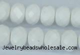 CAA31 15.5 inches 10*14mm rondelle white agate gemstone beads