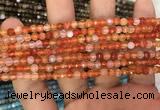 CAA3264 15 inches 4mm faceted round agate beads wholesale