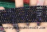 CAA3270 15 inches 4mm faceted round agate beads wholesale