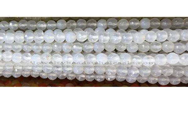 CAA3290 15 inches 6mm faceted round agate beads wholesale