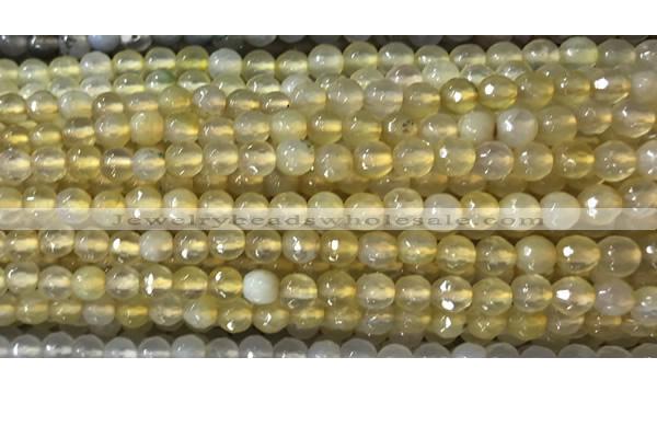 CAA3291 15 inches 6mm faceted round agate beads wholesale