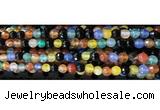 CAA3296 15 inches 6mm faceted round agate beads wholesale