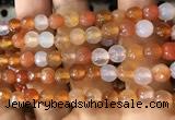 CAA3304 15 inches 6mm faceted round agate beads wholesale