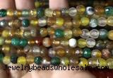 CAA3308 15 inches 6mm faceted round agate beads wholesale