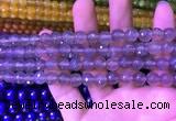 CAA3330 15 inches 8mm faceted round agate beads wholesale