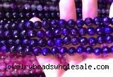 CAA3337 15 inches 8mm faceted round agate beads wholesale