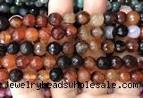 CAA3352 15 inches 8mm faceted round agate beads wholesale