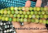 CAA3372 15 inches 10mm faceted round agate beads wholesale