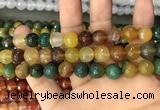 CAA3377 15 inches 10mm faceted round agate beads wholesale