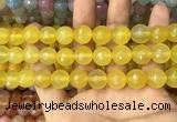 CAA3397 15 inches 12mm faceted round agate beads wholesale