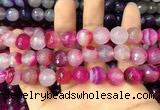 CAA3399 15 inches 12mm faceted round agate beads wholesale