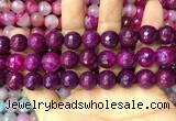 CAA3401 15 inches 12mm faceted round agate beads wholesale