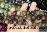 CAA3411 15 inches 12mm faceted round agate beads wholesale