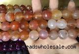 CAA3422 15 inches 14mm faceted round agate beads wholesale