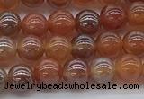 CAA3500 15.5 inches 4mm round AB-color fire agate beads wholesale