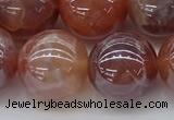 CAA3505 15.5 inches 14mm round AB-color fire agate beads wholesale