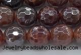 CAA3510 15.5 inches 8mm faceted round AB-color fire agate beads