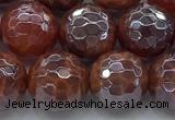 CAA3512 15.5 inches 12mm faceted round AB-color fire agate beads