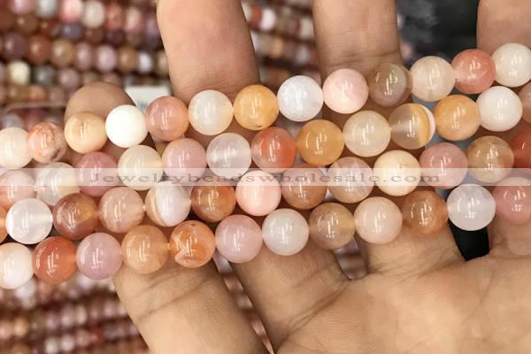 CAA3533 15.5 inches 8mm round pink botswana agate beads